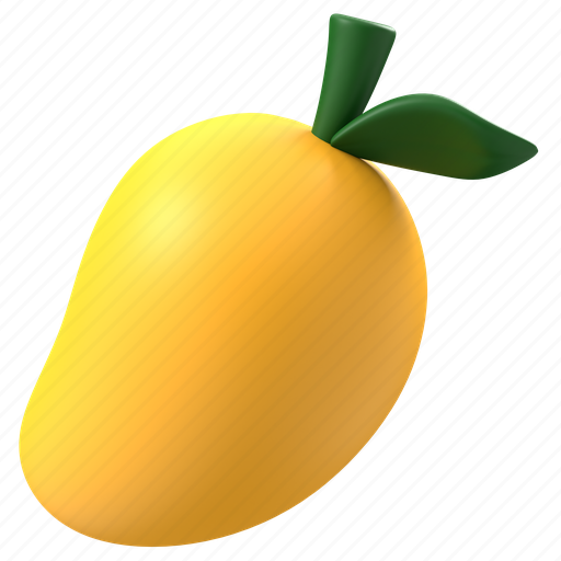 Mango, fruit, fresh, healthy, vitamin, food, cute 3D illustration - Download on Iconfinder