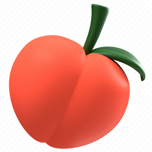 Peach, fruit, fresh, healthy, vitamin, food, cute 3D illustration - Download on Iconfinder