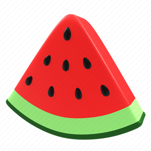 Watermelon, fruit, fresh, healthy, vitamin, food, cute 3D illustration - Download on Iconfinder