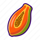 fruit, papaya, healthy, fruits, orange, food