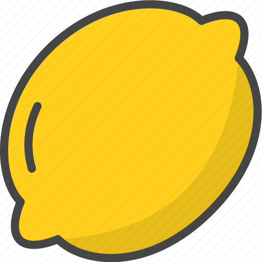 Filled, food, fruit, fruits, lemon, outline icon - Download on Iconfinder
