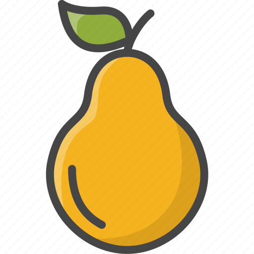 Filled, food, fruit, fruits, outline, pear icon - Download on Iconfinder
