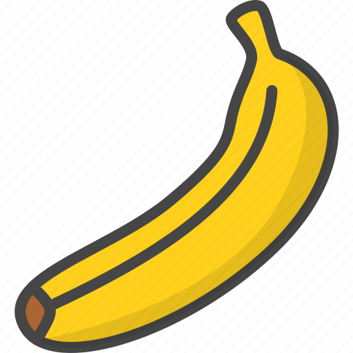 Banana, filled, food, fruit, fruits, outline icon - Download on Iconfinder