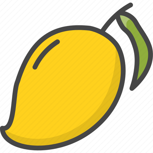 Filled, food, fruit, fruits, mango, outline icon - Download on Iconfinder