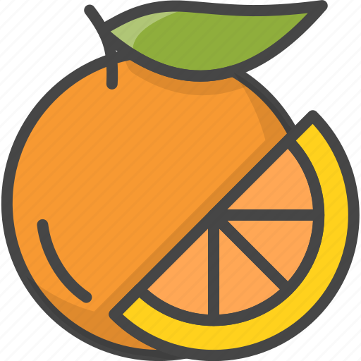 Filled, food, fruit, fruits, orange, outline, slice icon - Download on Iconfinder