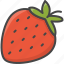 berrie, filled, food, fruit, fruits, outline, strawberry 
