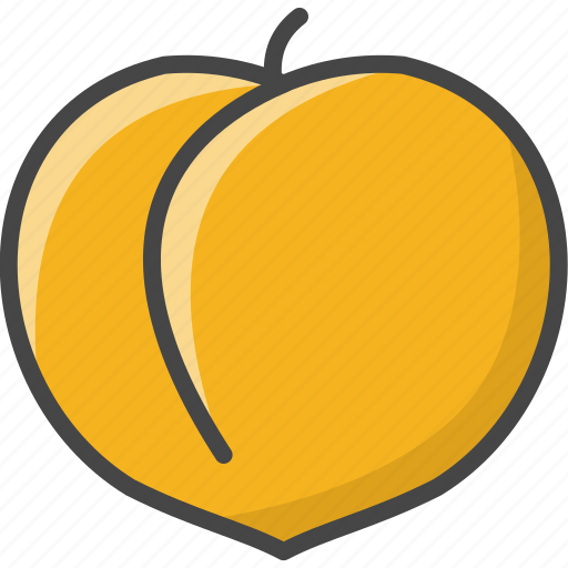 Filled, food, fruit, fruits, outline, peach icon - Download on Iconfinder