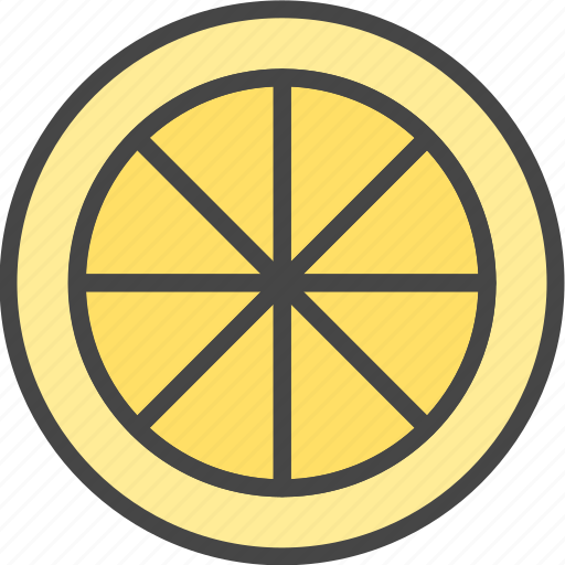 Filled, food, fruit, fruits, lemon, outline, slice icon - Download on Iconfinder