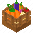 crate, organic, box, food, healthy