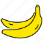 banana, color, food, fruit, healthy, yellow 