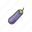 eggplant, light, vegetable 