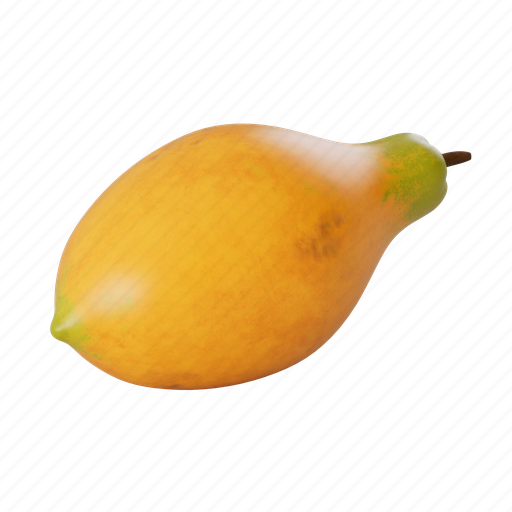 Papaya, fruit, food, tropical 3D illustration - Download on Iconfinder