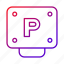 parking, bicycle, sign, signaling, letter, p 