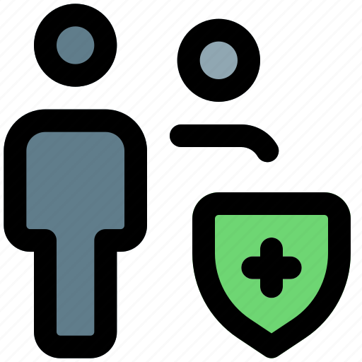 Shield, multiple user, protection, secure icon - Download on Iconfinder