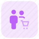 cart, trolley, shopping, multiple user
