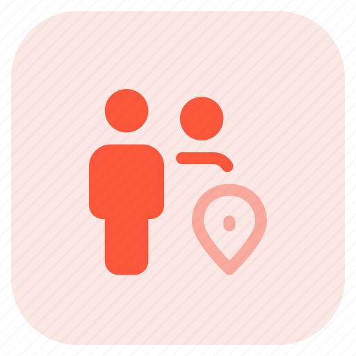 Location, multiple user, navigation, pin, map icon - Download on Iconfinder
