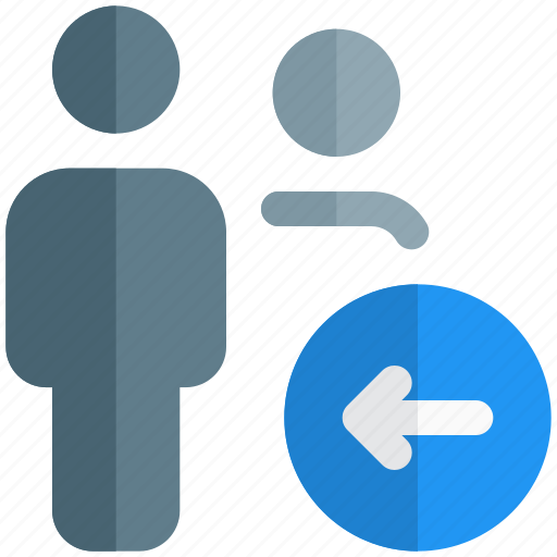 Direction, multiple user, arrow, left icon - Download on Iconfinder