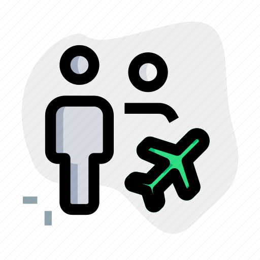 Plane, multiple user, travel, vacation icon - Download on Iconfinder