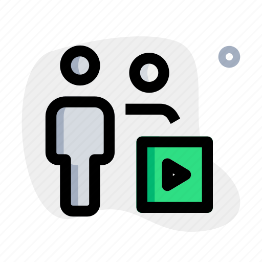 Player, multiple user, play button, multimedia icon - Download on Iconfinder
