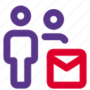 mail, multiple user, message, envelope