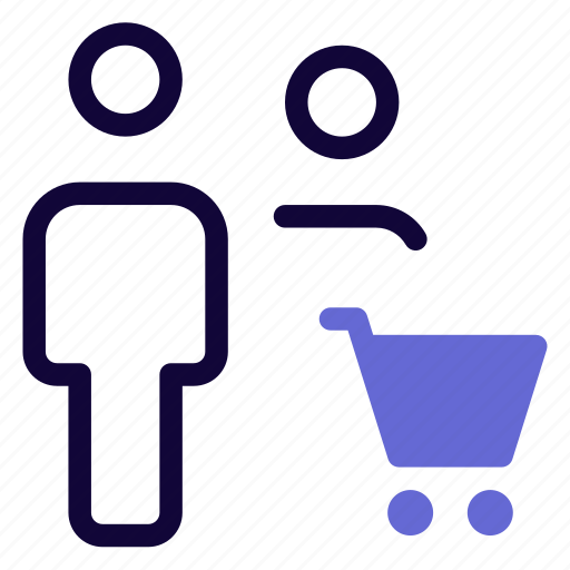 Cart, trolley, shopping, multiple user icon - Download on Iconfinder