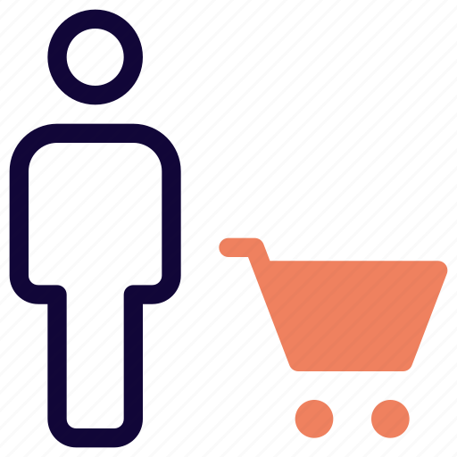 Cart, single user, trolley, shopping icon - Download on Iconfinder