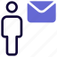 mail, single user, message, email 