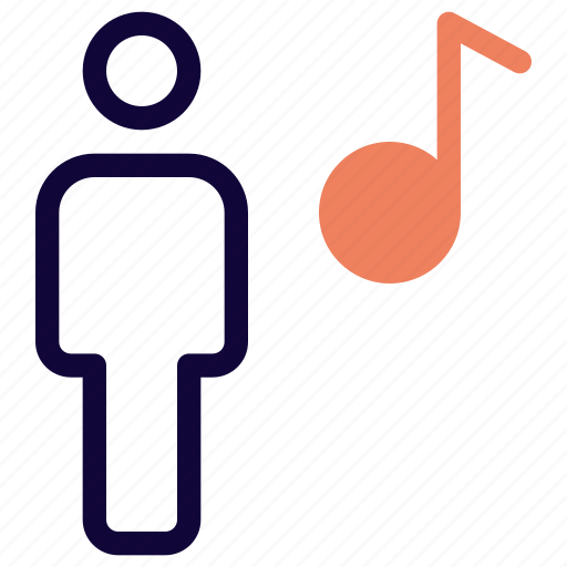 Song, single user, music, sound icon - Download on Iconfinder