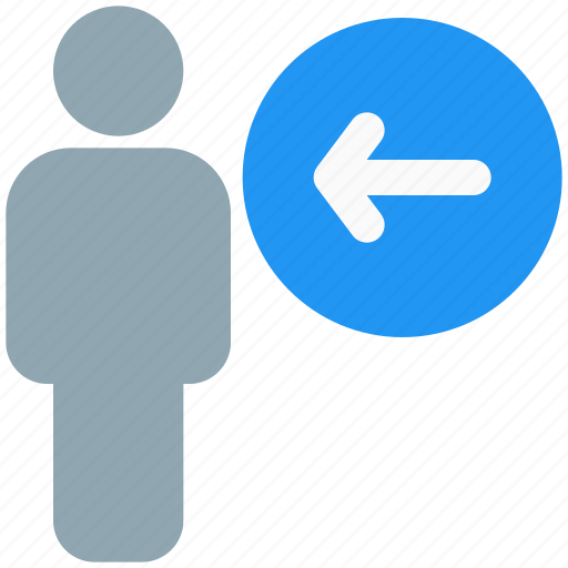 Direction, full, body, single user, arrow icon - Download on Iconfinder