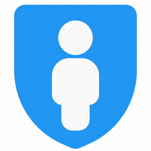 Protect, full, body, single user, shield icon - Download on Iconfinder