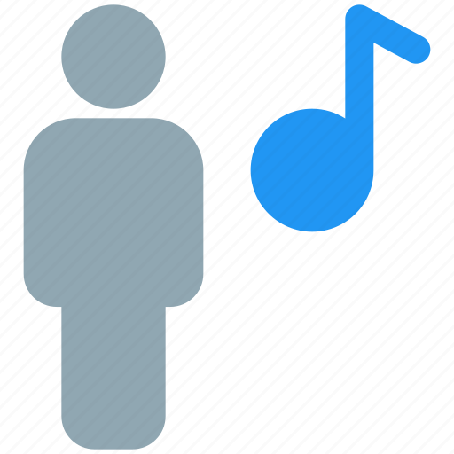 Song, full, body, single user icon - Download on Iconfinder