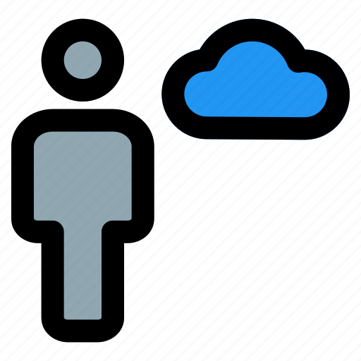 Cloud, data, full, body, single user icon - Download on Iconfinder