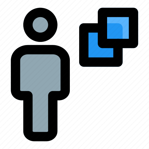 Copy, full, body, duplicate, single user icon - Download on Iconfinder