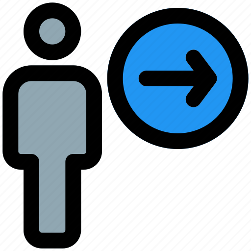 Direction, full, body, arrow, single user icon - Download on Iconfinder