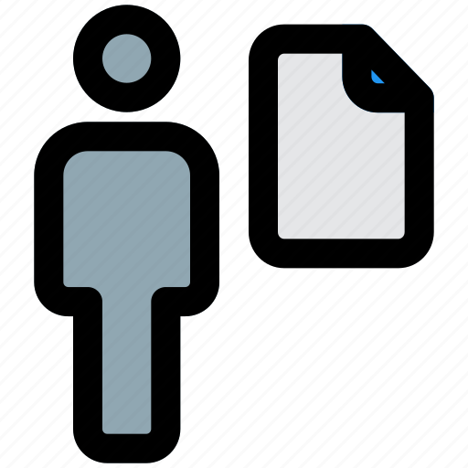File, full, body, document, single, user icon - Download on Iconfinder