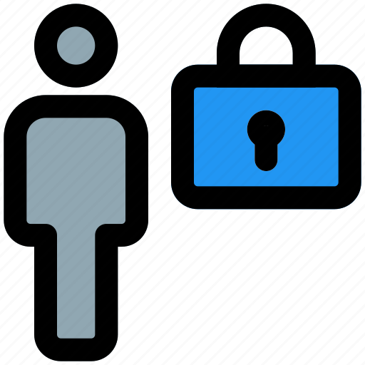 Locked, full, body, padlock, single user icon - Download on Iconfinder