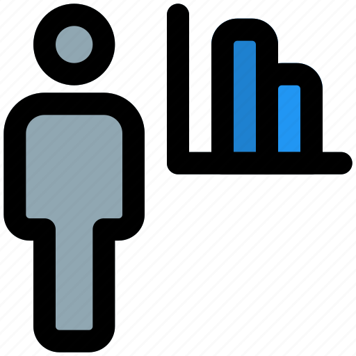 Statistic, full, body, single user icon - Download on Iconfinder