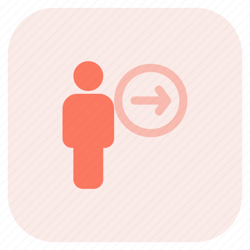 Direction, full, body, arrow, single user icon - Download on Iconfinder