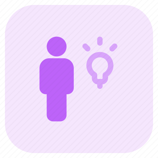 Idea, full, body, single user, innovation icon - Download on Iconfinder