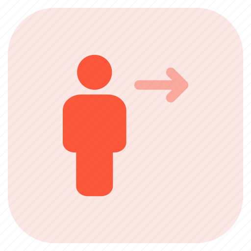 Logout, full, body, single user, arrow icon - Download on Iconfinder