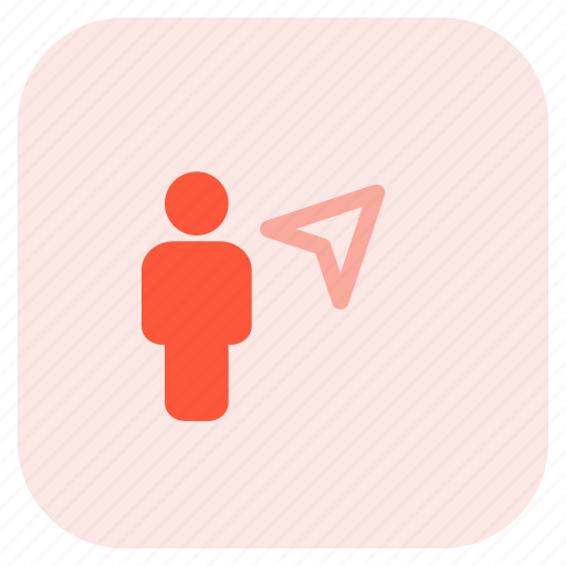 Navigation, full, body, pointer, single user icon - Download on Iconfinder