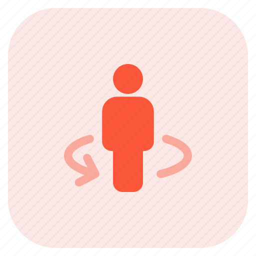 Rotate, full, body, single user, arrow icon - Download on Iconfinder
