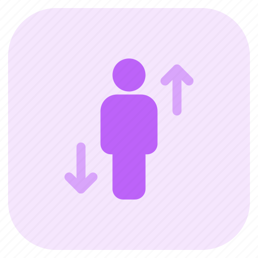 Up, down, full, body, single user icon - Download on Iconfinder