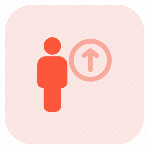 Upload, full, body, single user, arrow icon - Download on Iconfinder