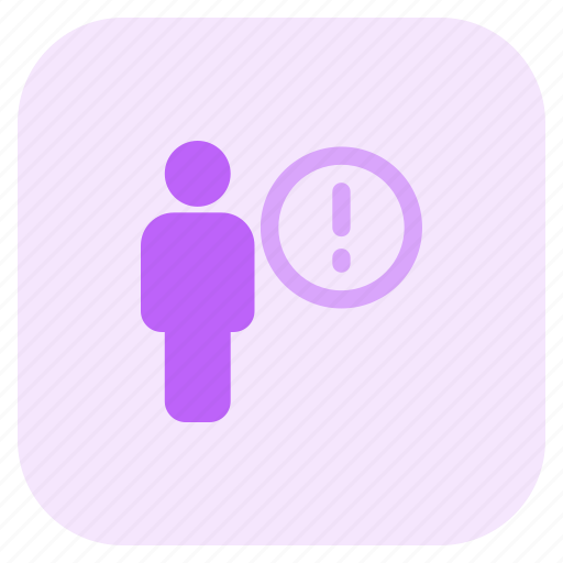 Warning, full, body, single user icon - Download on Iconfinder