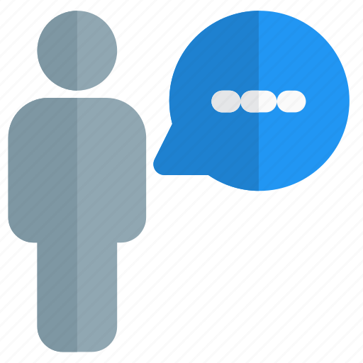 Chat, single user, full body, message icon - Download on Iconfinder