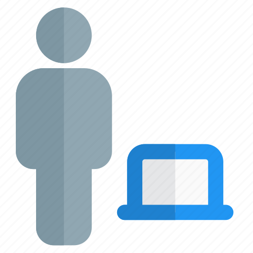 Laptop, single user, computer, screen icon - Download on Iconfinder