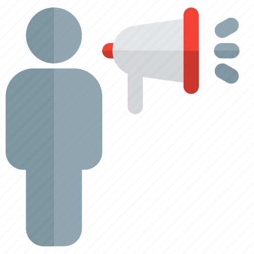 Megaphone, full, body, single user icon - Download on Iconfinder
