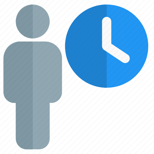 Time, single user, delay, clock icon - Download on Iconfinder