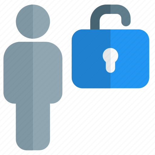 Unlocked, single user, lock, open icon - Download on Iconfinder